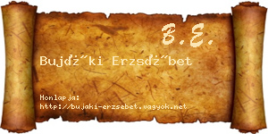 Bujáki Erzsébet névjegykártya
