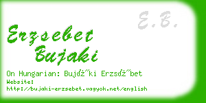 erzsebet bujaki business card